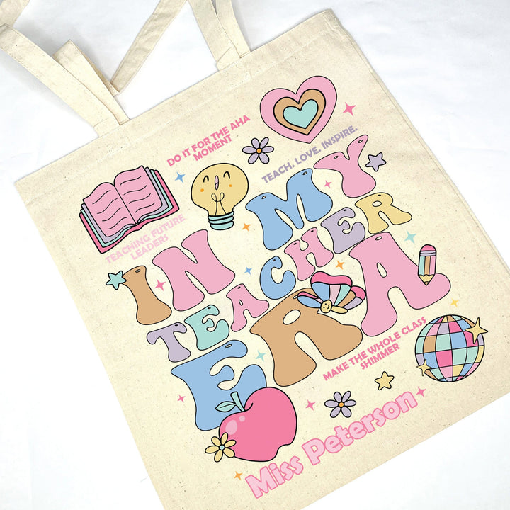 Personalized Teacher Tote Bag | In My Teacher Era| Design 3