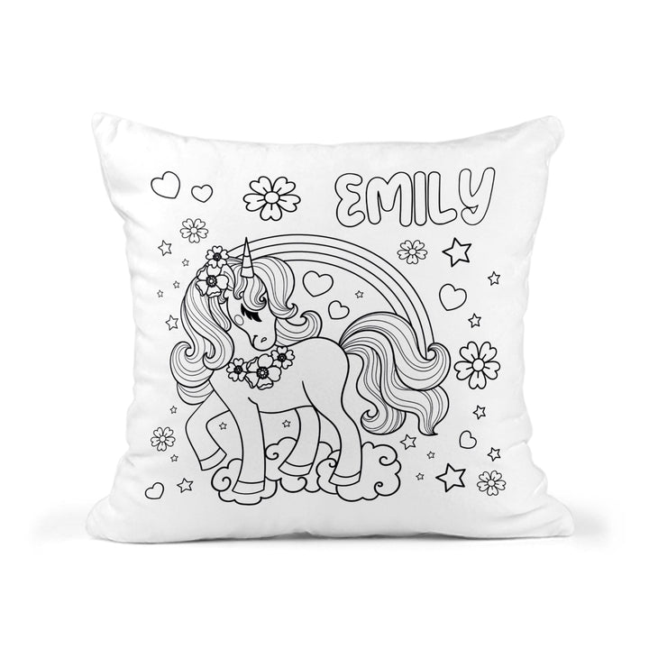 Unicorn Color and Cuddle Personalized Snuggle Pillow