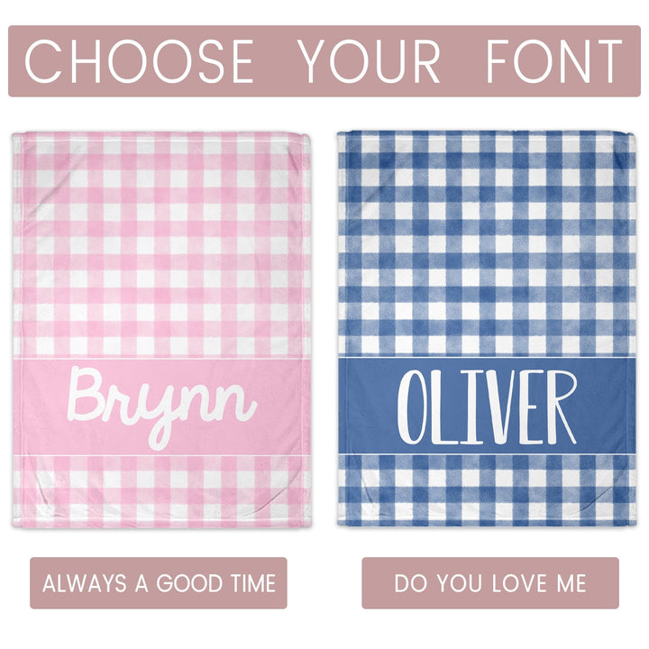 Gingham Preppy Blanket For Kids and Teens