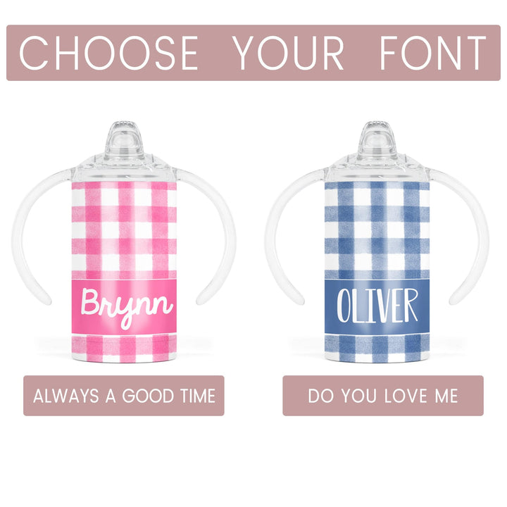 Gingham Preppy Personalized 12 oz Tumbler