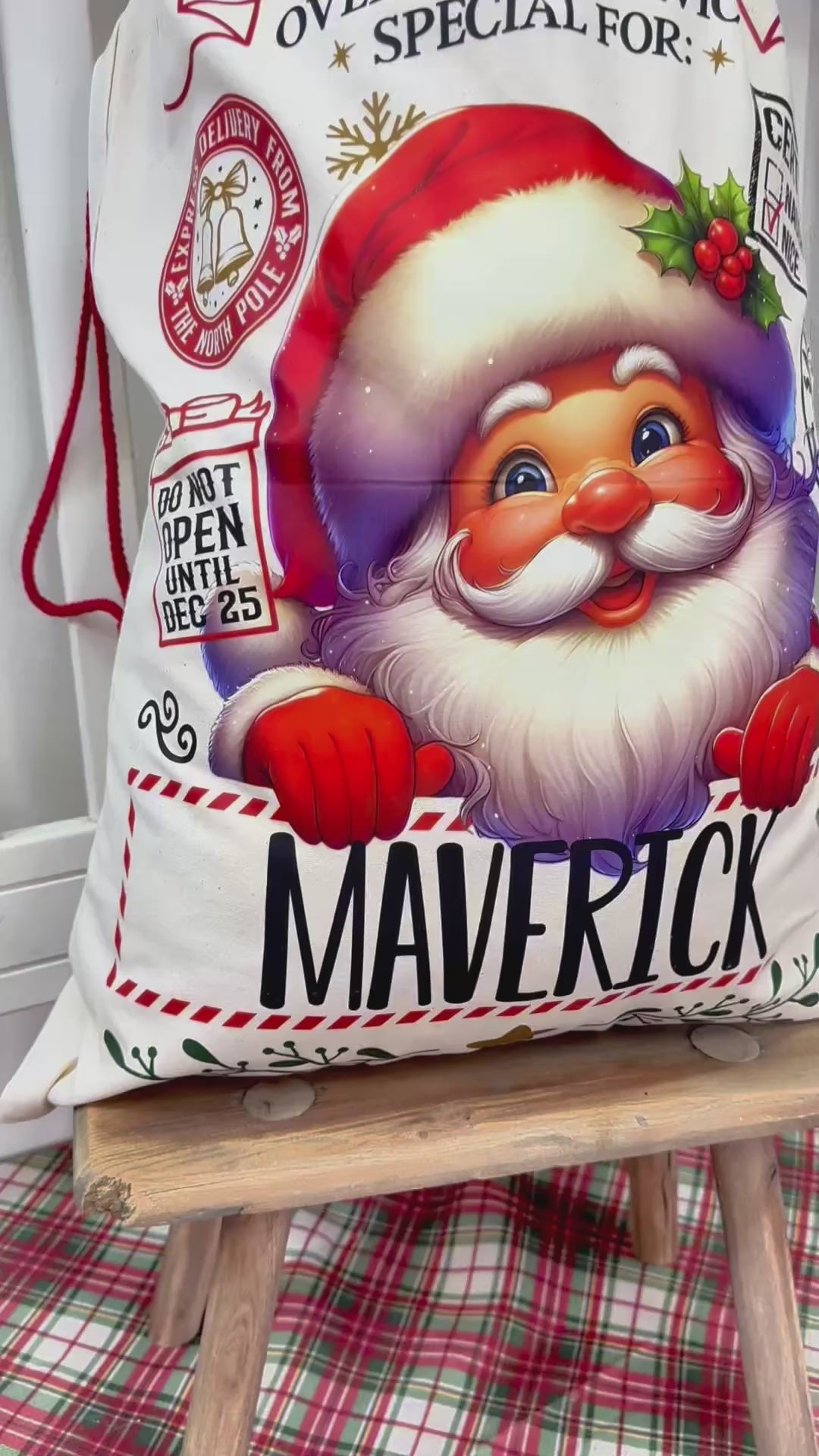 Holly Jolly Personalized Santa Sack