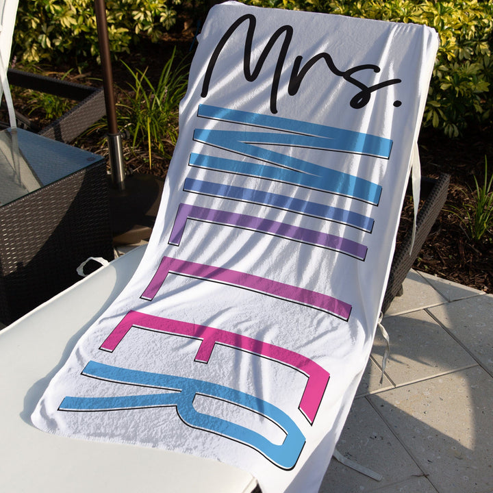 Personalized Mrs. Beach Towel