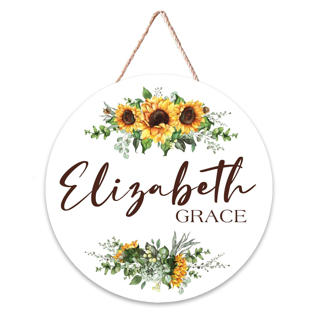 Sunflower Personalized Wall Hanger | F2