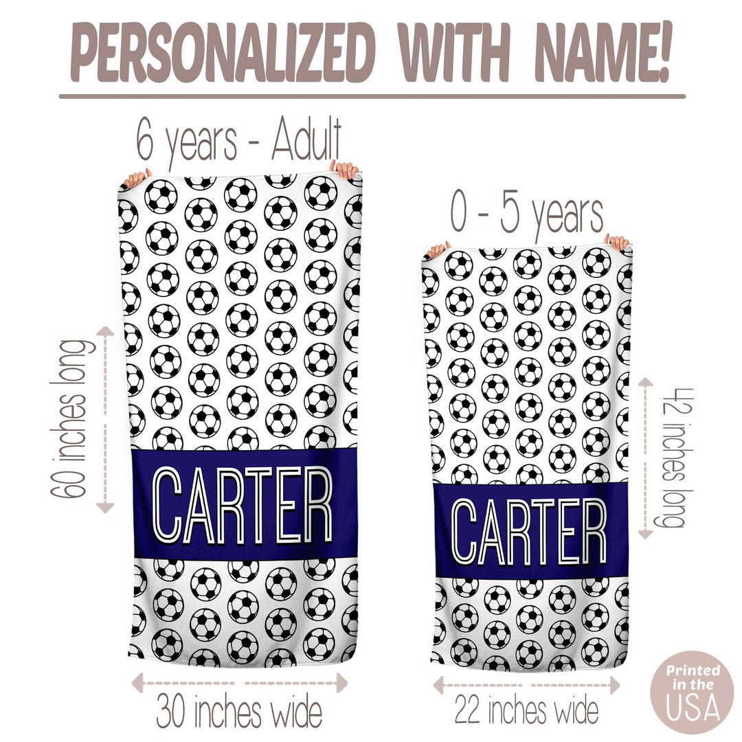 Personalized Soccer Towel For Kids and Adults| 6 Styles To Choose From