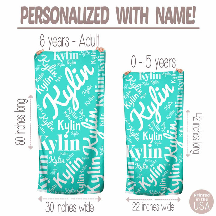 Personalized Beach Towel For Kids and Adults | 51 Colors To Choose From
