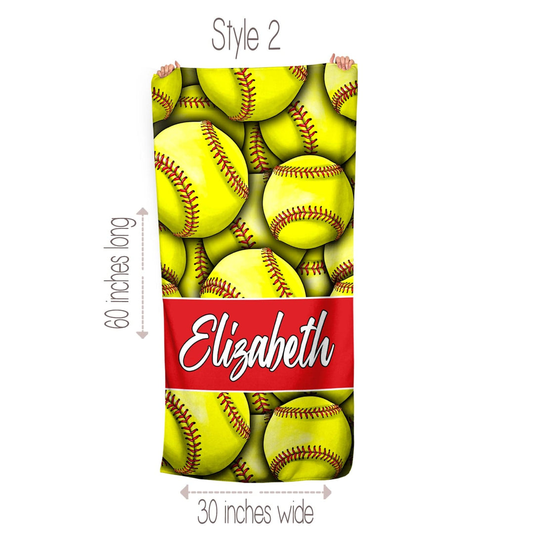 Personalized Softball Towel