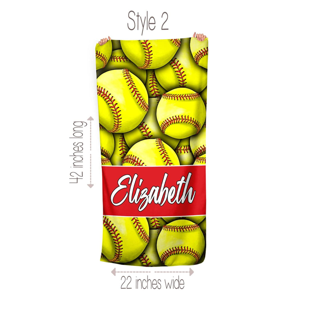 Personalized Softball Towel