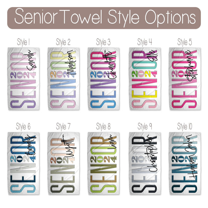 Personalized Seniors 2024 Beach Towel | 10 Styles To Choose From