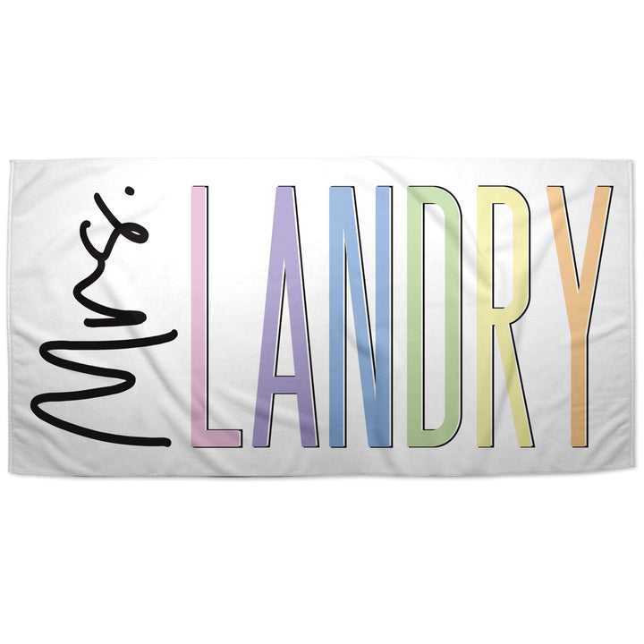 Personalized Mrs. Beach Towel