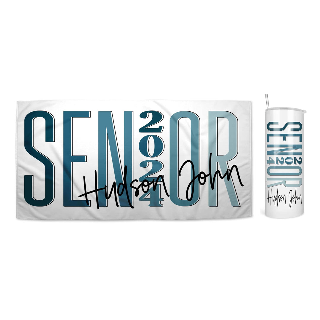 Personalized Seniors 2024 Towel and Cup Bundle | 10 Styles To Choose From