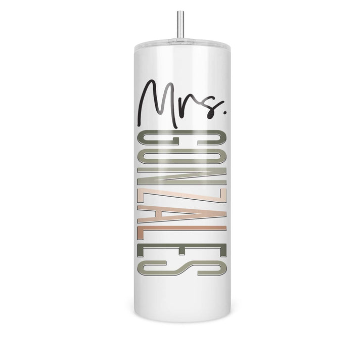 Personalized Mrs. 20oz Tumbler | 10 Styles to choose from