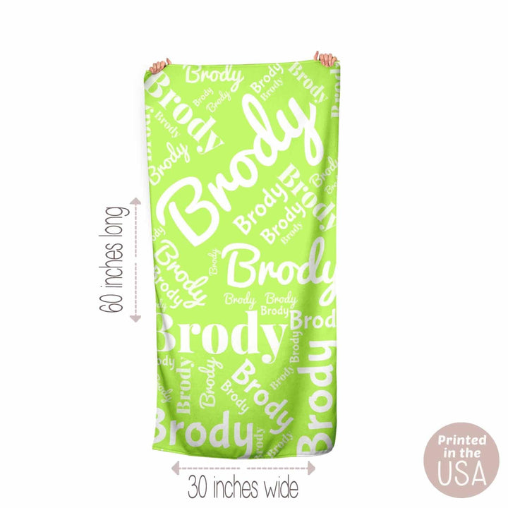 Personalized Beach Towel For Kids and Adults | 51 Colors To Choose From