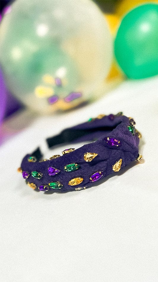 Jeweled Dark Purple Headband