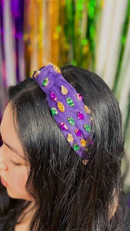 Jeweled Dark Purple Headband