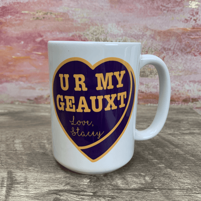 Personalized Purple & Gold U R My Geauxt Coffee Mug