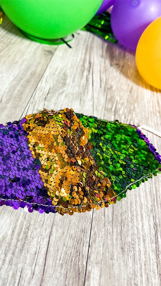 Mardi Gras Sequin Mask (Adult/Kids)