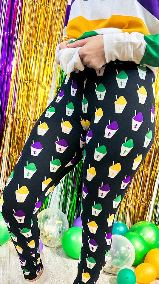 Mardi Gras Snowball Leggings (Regular, Curvy and Youth)