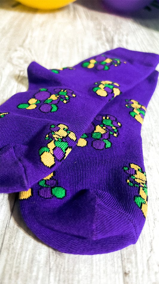 Toddler Purple Bead Dog Socks